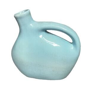 Vintage Light Blue Whiskey Mohawk Liquor Jug Decanter - No Stopper